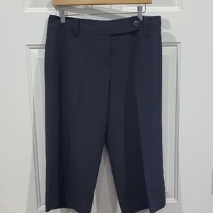 LOFT JULIE NAVY Cuffed  Capris for Women Size 8